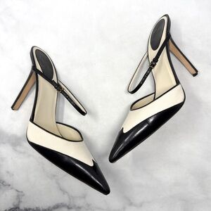 GUCCI Vintage Y2K Leather Pointed Toe Stiletto Heeled Mules Retro Minimalist 10